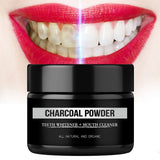 charcoal powder NATURAL WHITENING & STAIN REMOVAL.

Healthy alternative for whiter teeth and gums without toxic ingredients, fluoride or bleach. Safely cleans and polishes teeth, strengthens enamel, improves gum health and freshens breath. Removes coffee, tea, wine and tobacco stains naturally!

