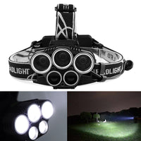 LED Rechargeable Head light flashlight with 6 Light Modes