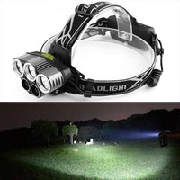 LED Rechargeable Head light flashlight with 6 Light Modes