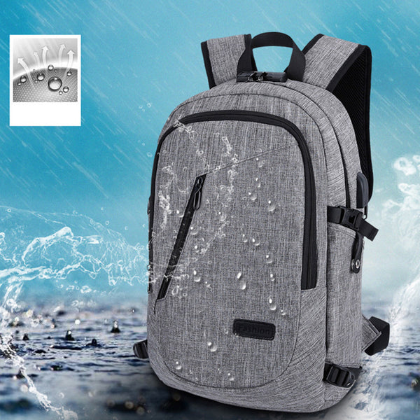 Waterproof Travel Backpack With USB Recharging Function