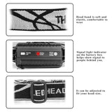 LED Rechargeable Head light flashlight with 6 Light Modes