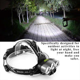 LED Rechargeable Head light flashlight with 6 Light Modes