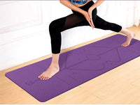 Non Slip Yoga Mat with Position Line