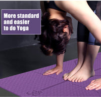 Non Slip Yoga Mat with Position Line