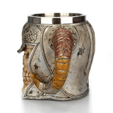 Stainless Steel Horns Helmet Skull Coffee Mug