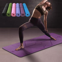 Non Slip Yoga Mat with Position Line