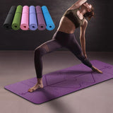 Non Slip Yoga Mat with Position Line